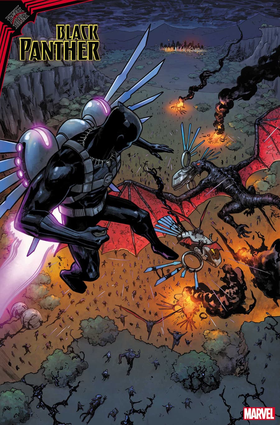 KING IN BLACK: BLACK PANTHER #1 preview art by Germán Peralta with colors by Jesus Aburtov