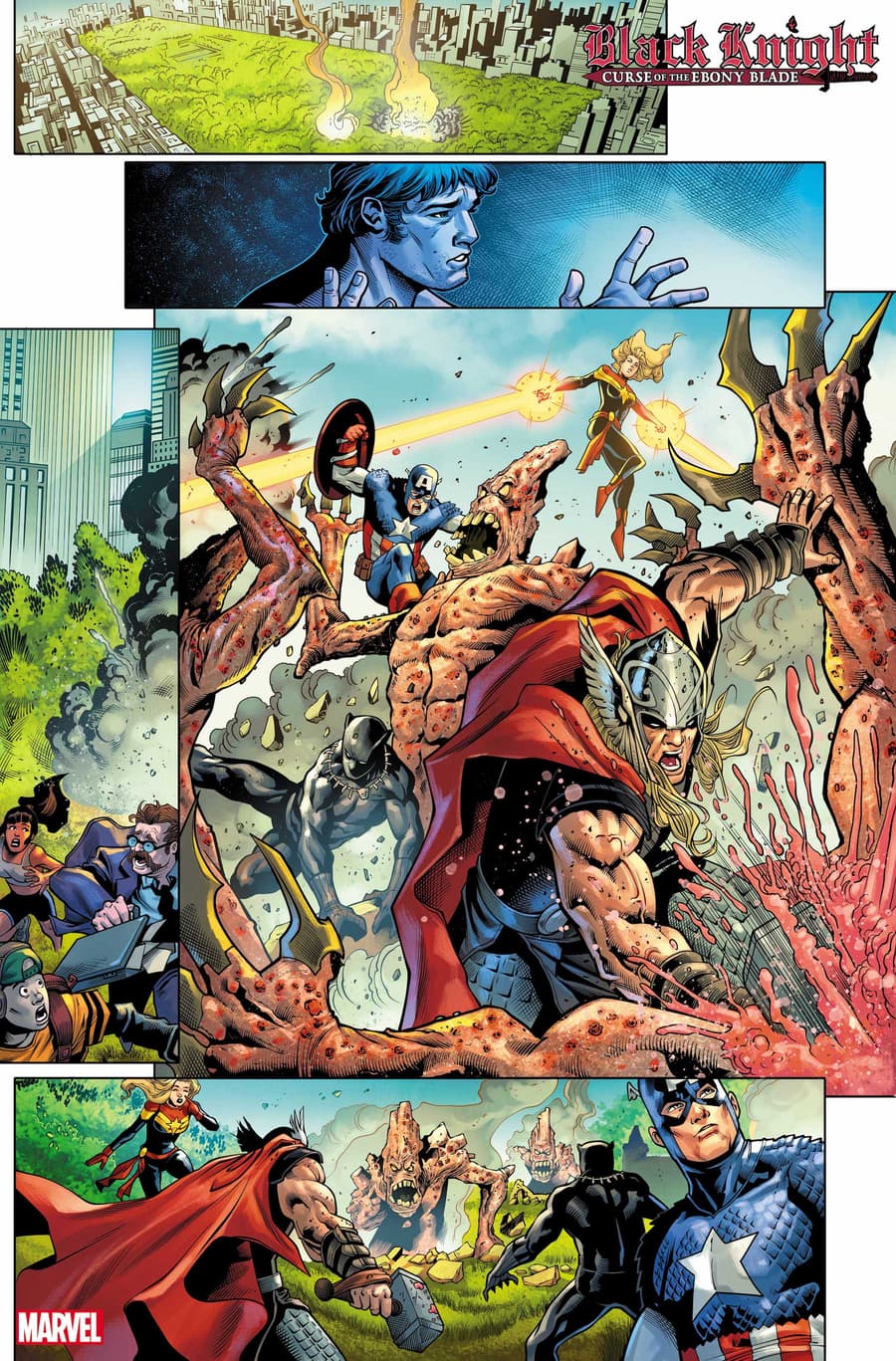 CURSE OF THE EBONY BLADE #1 preview art by Sergio Dávila with colors by Arif Prianto