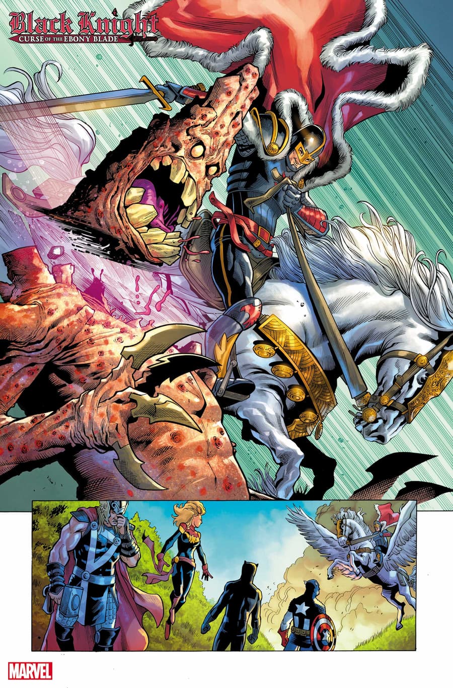 CURSE OF THE EBONY BLADE #1 preview art by Sergio Dávila with colors by Arif Prianto