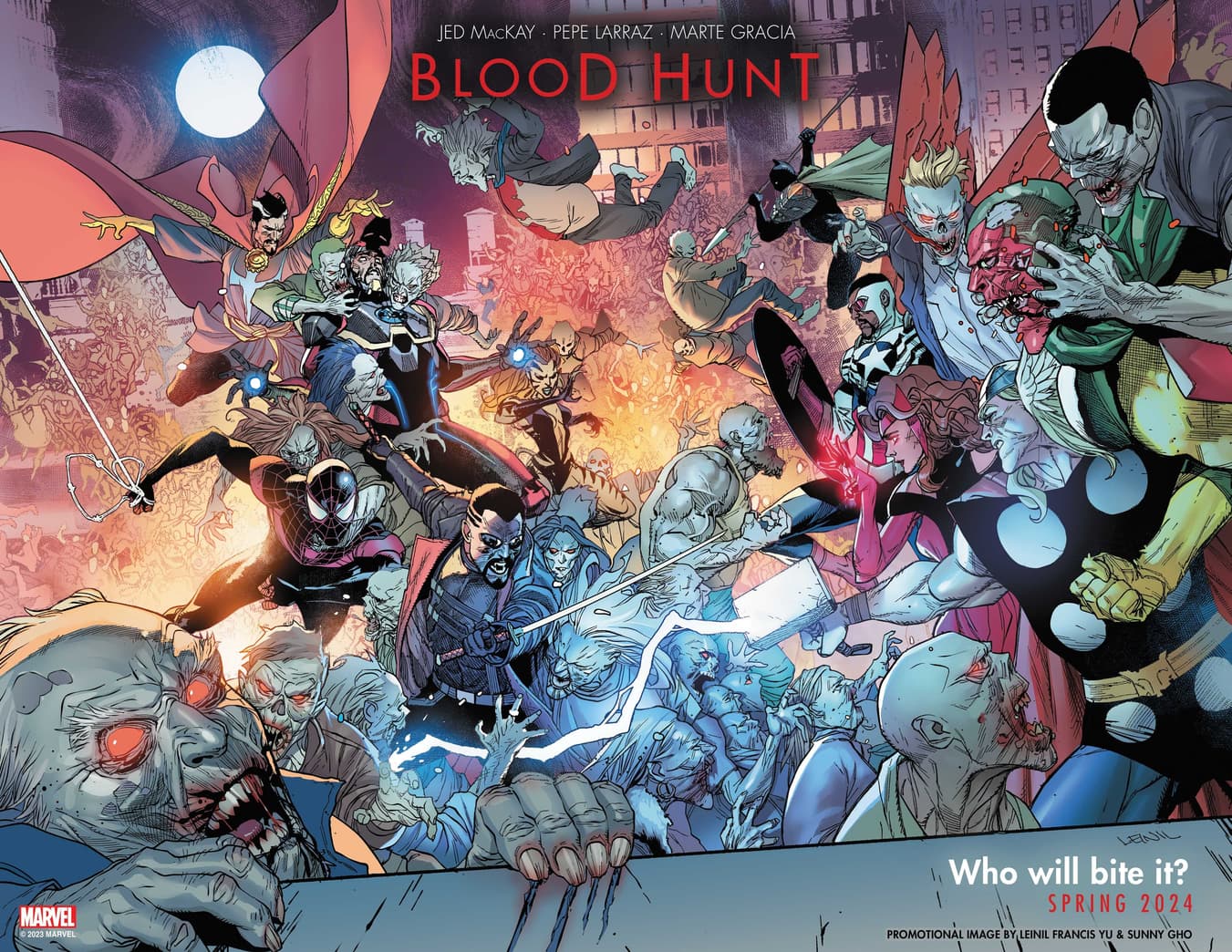 BLOOD HUNT (2024) promotional image by Leinil Francis Yu and Sunny Gho