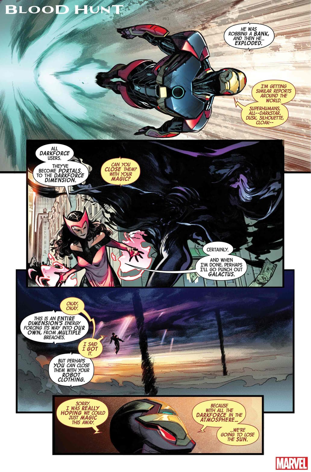 BLOOD HUNT #1 page by Jed MacKay and Pepe Larraz