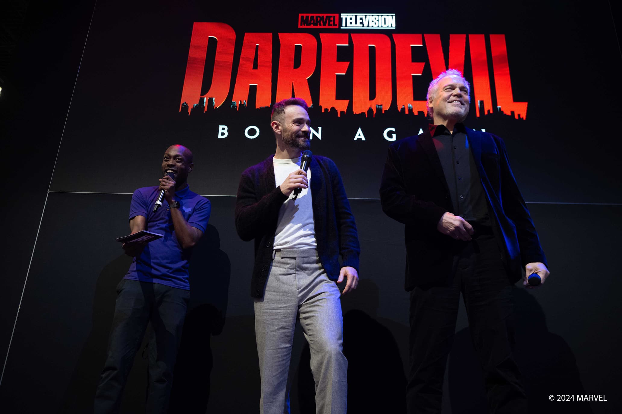 'Daredevil: Born Again' stars Charlie Cox and Vincent D'Onofrio at NYCC 2024