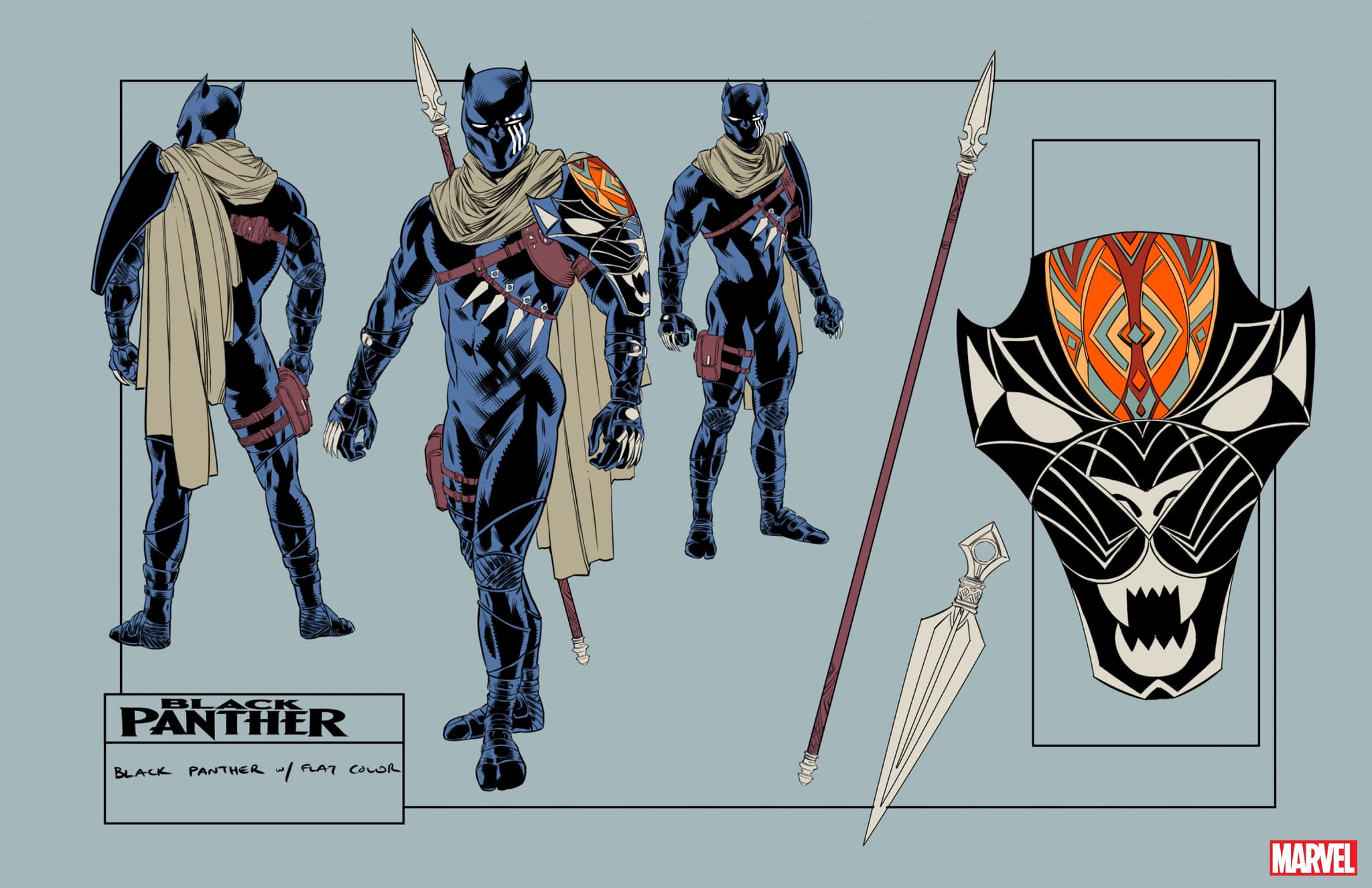 BLACK PANTHER character design sheet by Chris Allen