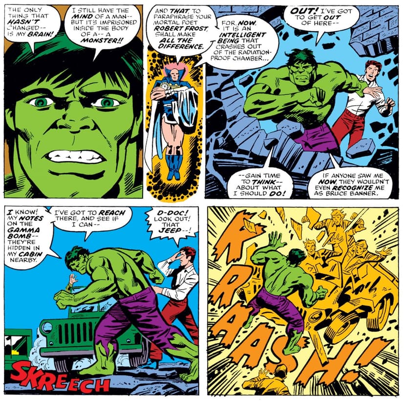 Bruce Banner merges with the Hulk in WHAT IF (1977) #2.