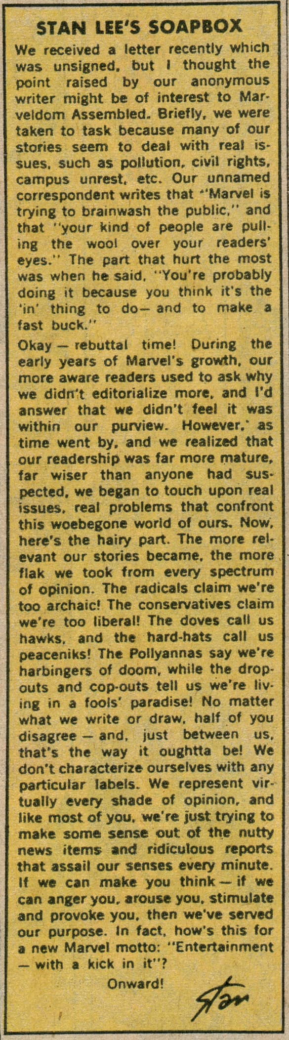 Stan's Soapbox