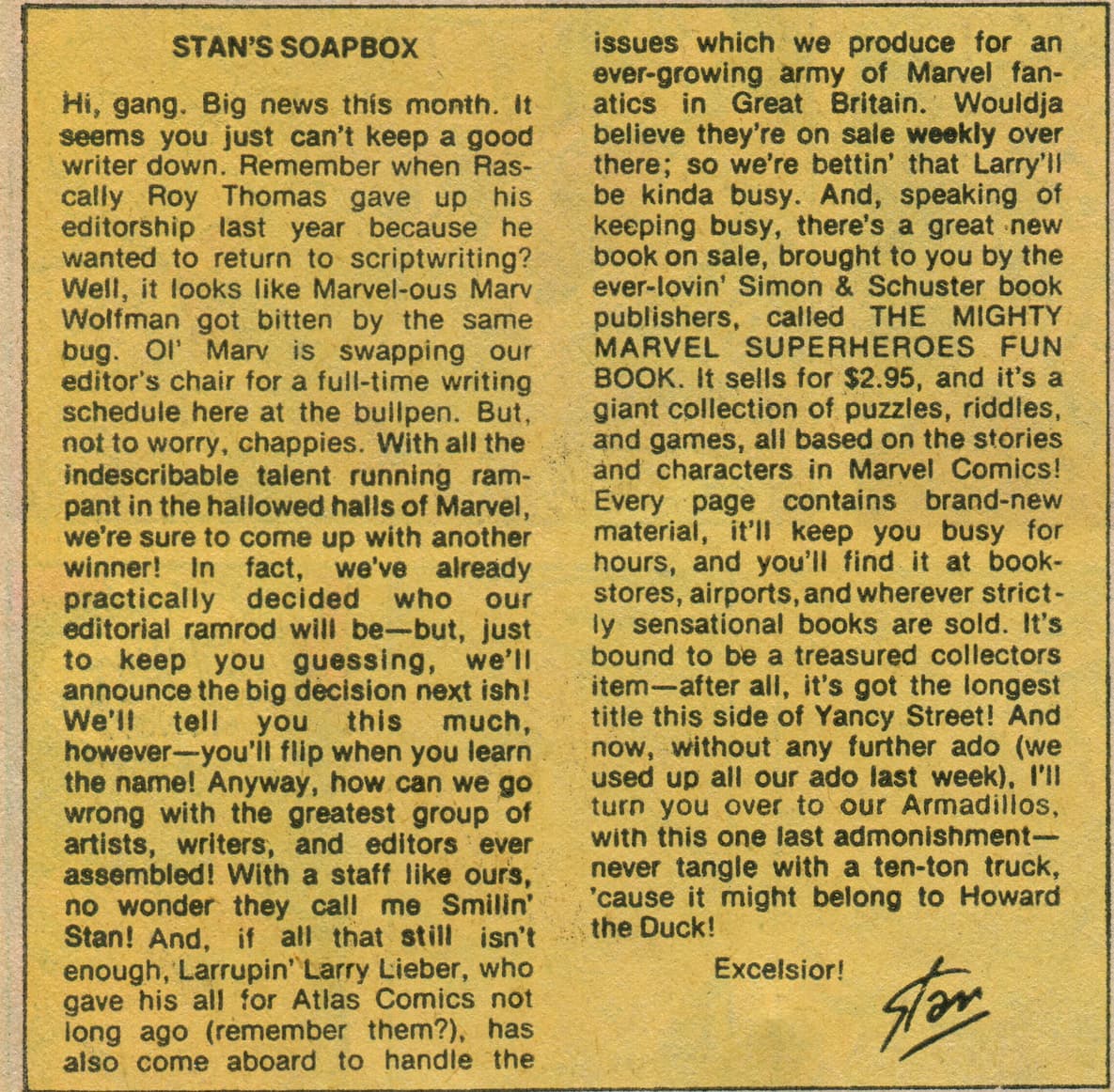 Stan's Soapbox