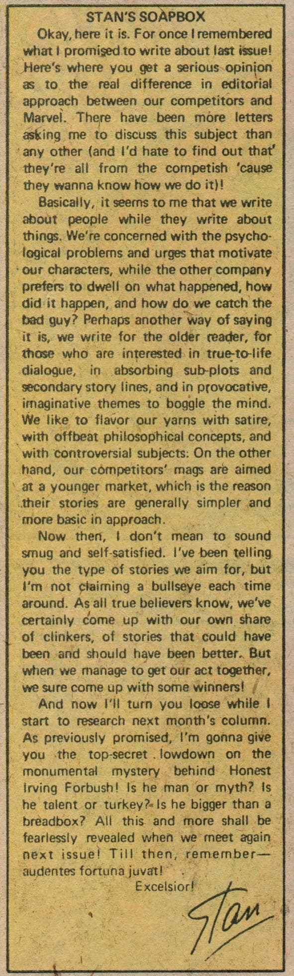 Stan's Soapbox