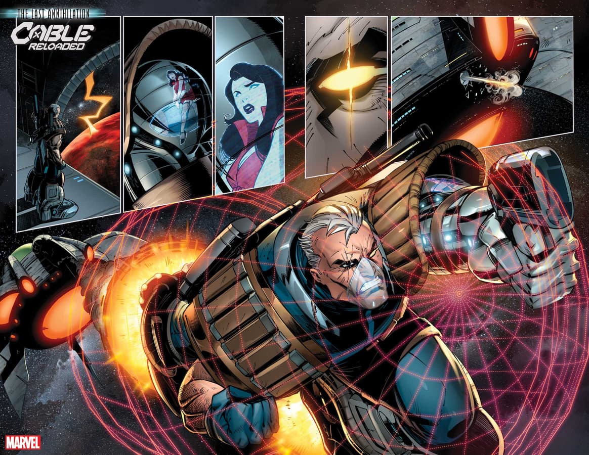 CABLE: RELOADED #1 preview art by Bob Quinn with colors by Java Tartaglia