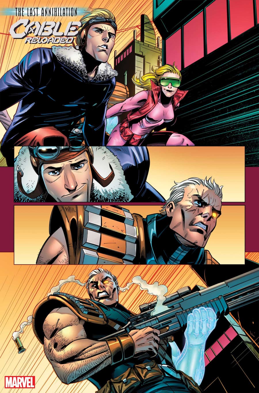 CABLE: RELOADED #1 preview art by Bob Quinn with colors by Java Tartaglia