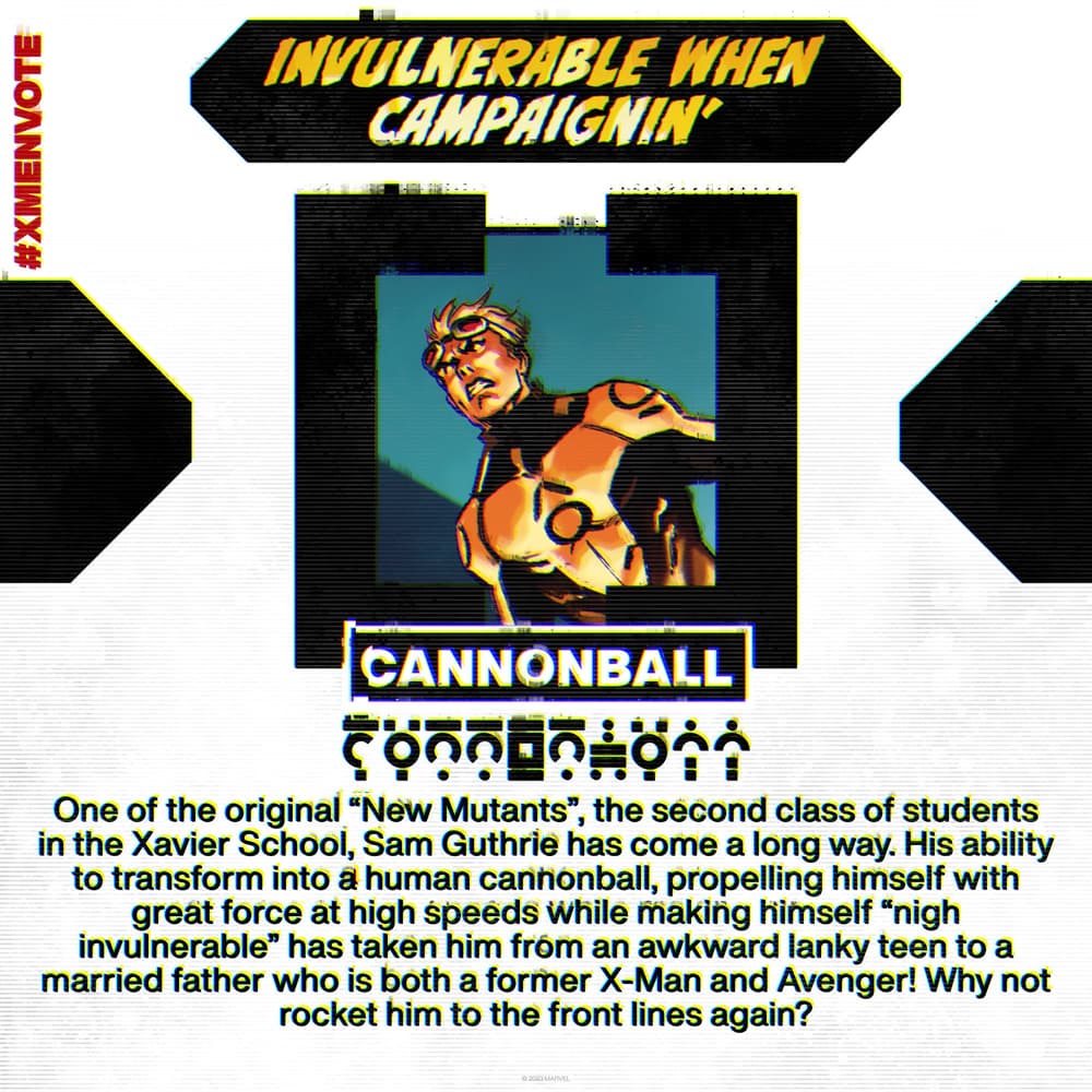 X-Men Election 2023: Cannonball Profile