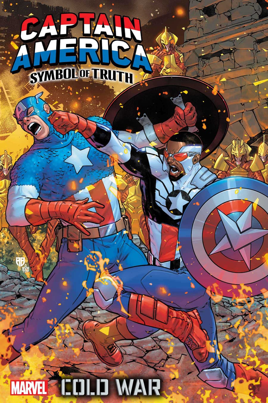 Captain America Vs. Captain America! Sam And Steve Battle For The ...
