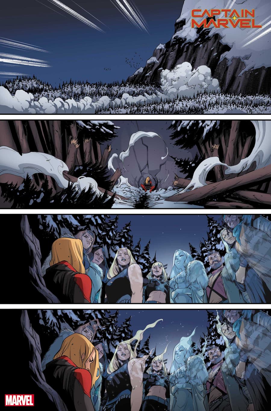 CAPTAIN MARVEL #30 preview art by Jacopo Camagni with colors by Espen Grundetjern