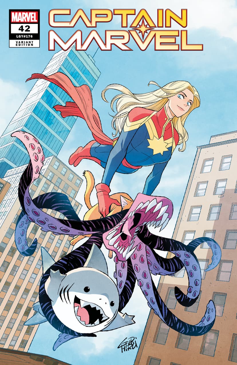 CAPTAIN MARVEL #42 JEFF THE LANDSHARK VARIANT COVER by GURIHIRU