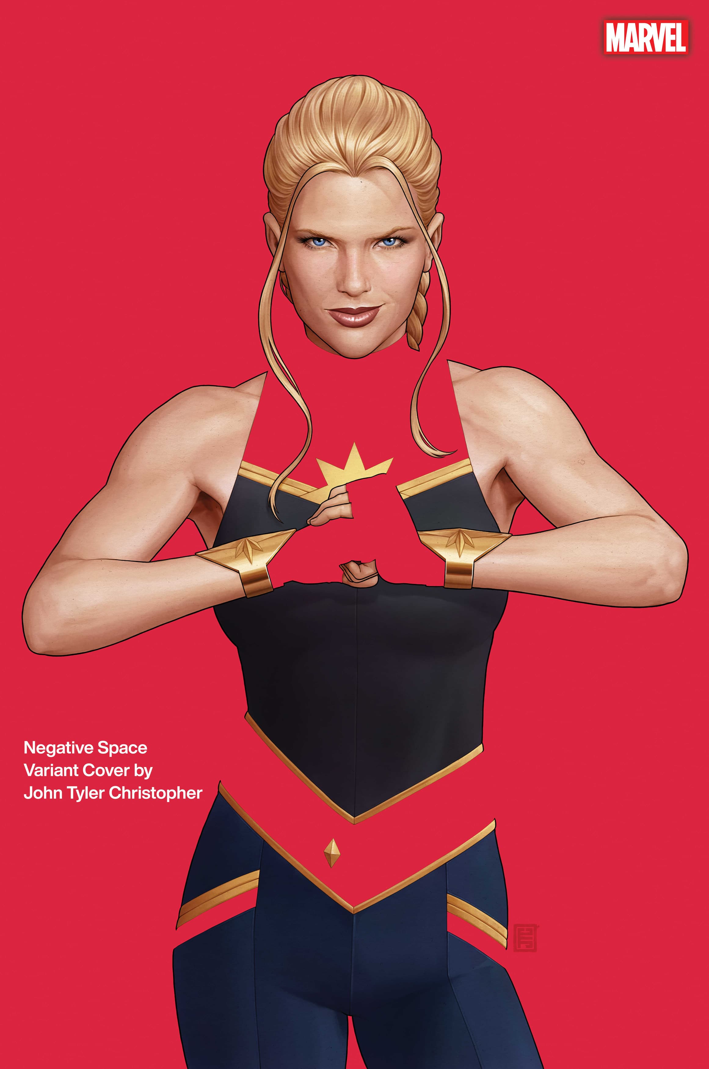 CAPTAIN MARVEL #1 Negative Space Variant Cover by John Tyler Christopher