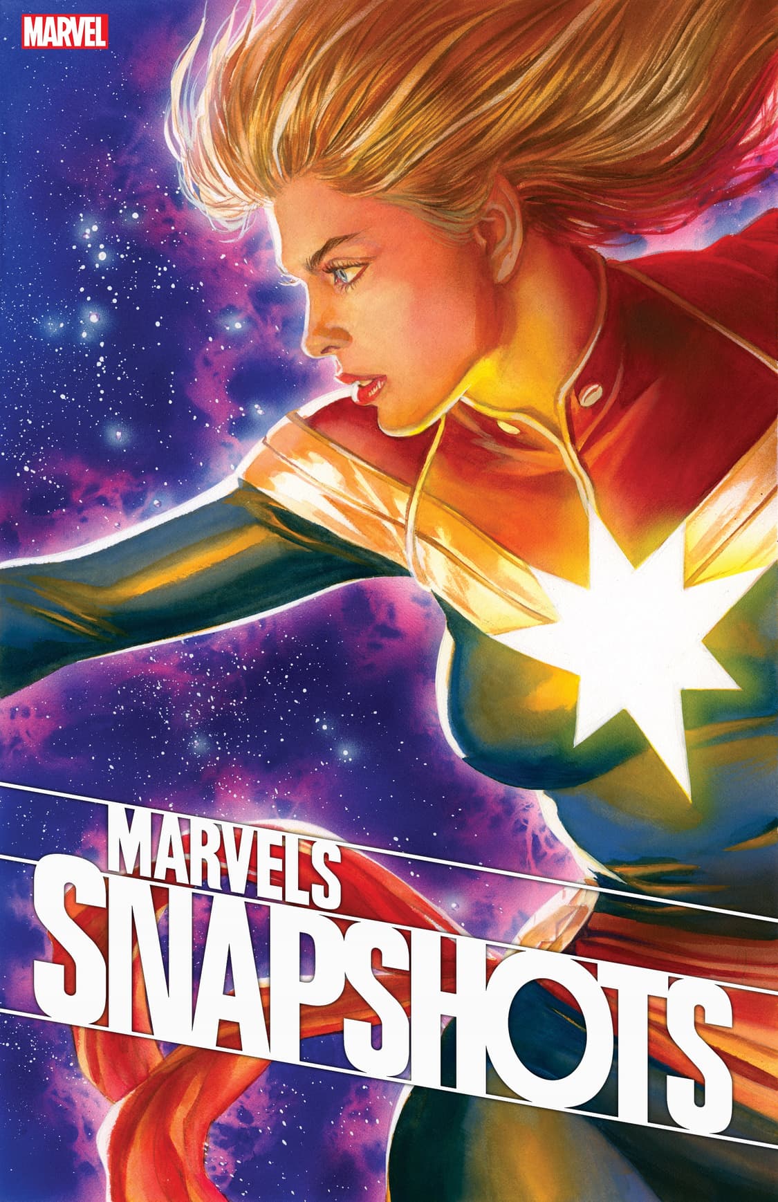 Marvels Snapshots: Captain Marvel #1 written by Mark Waid with art by Colleen Doran and cover by Alex Ross