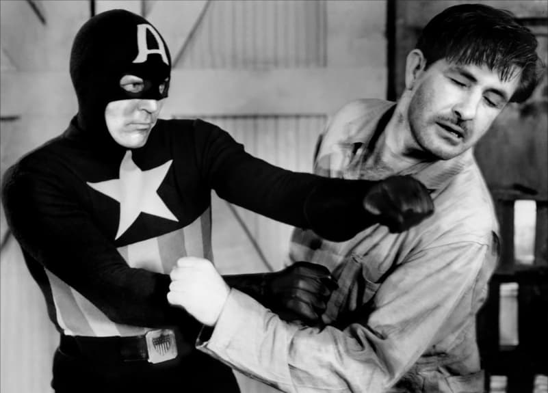 Photo from 1944's "Captain America" movie serial