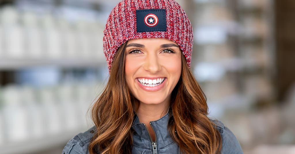 Marvel Love Your Melon Captain America Beanie