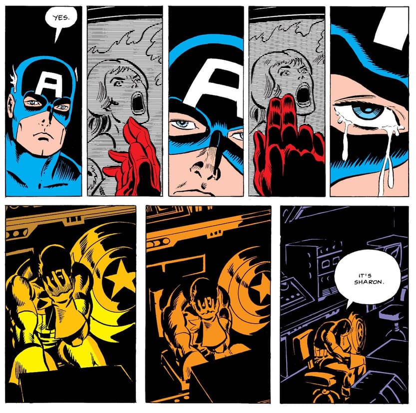 Steve witnesses Sharon's death in CAPTAIN AMERICA (1968) #237.