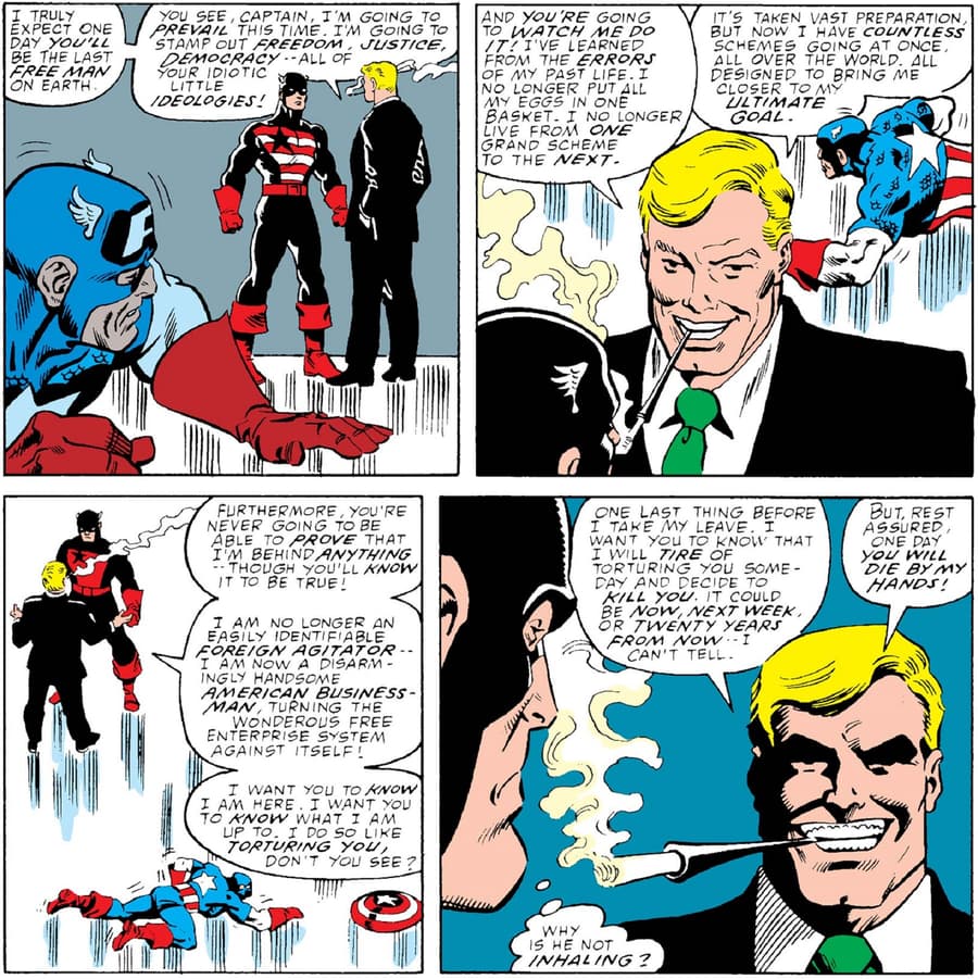 Red Skull’s transformation in CAPTAIN AMERICA (1968) #350.