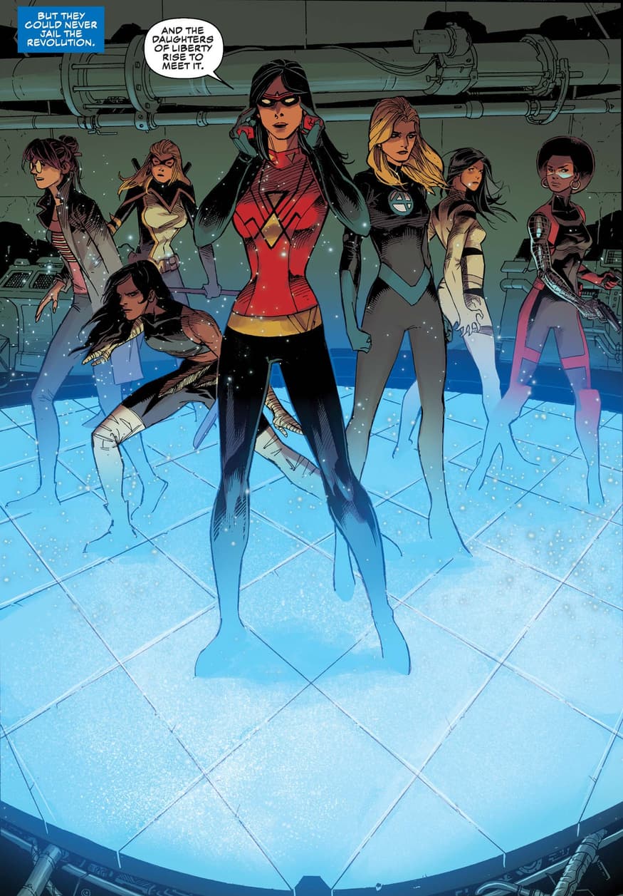 The Daughters assemble in CAPTAIN AMERICA (2018) #7.