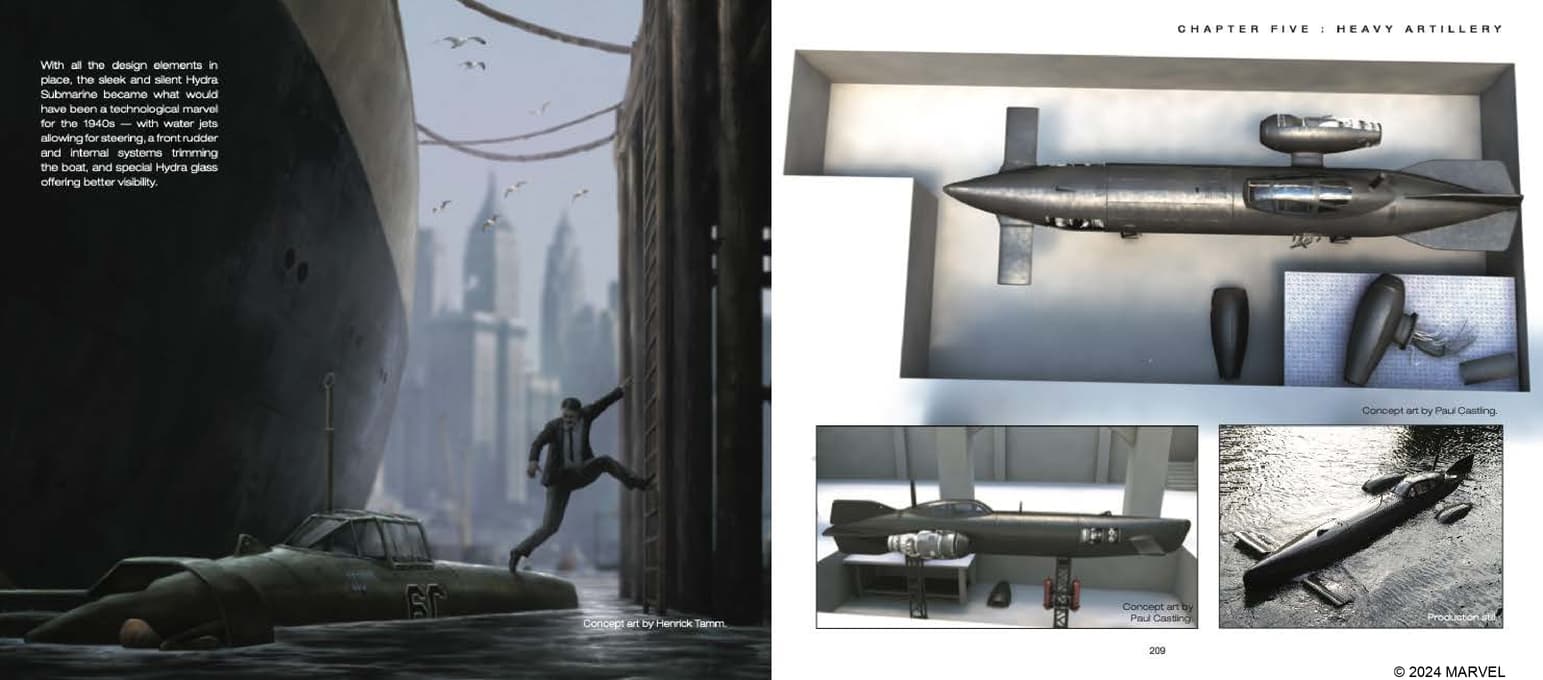 Marvel Studios' The Infinity Saga - Captain America: The First Avenger - The Art of the Movie | Concept art by Henrick Tamm & Paul Castling; Production Still