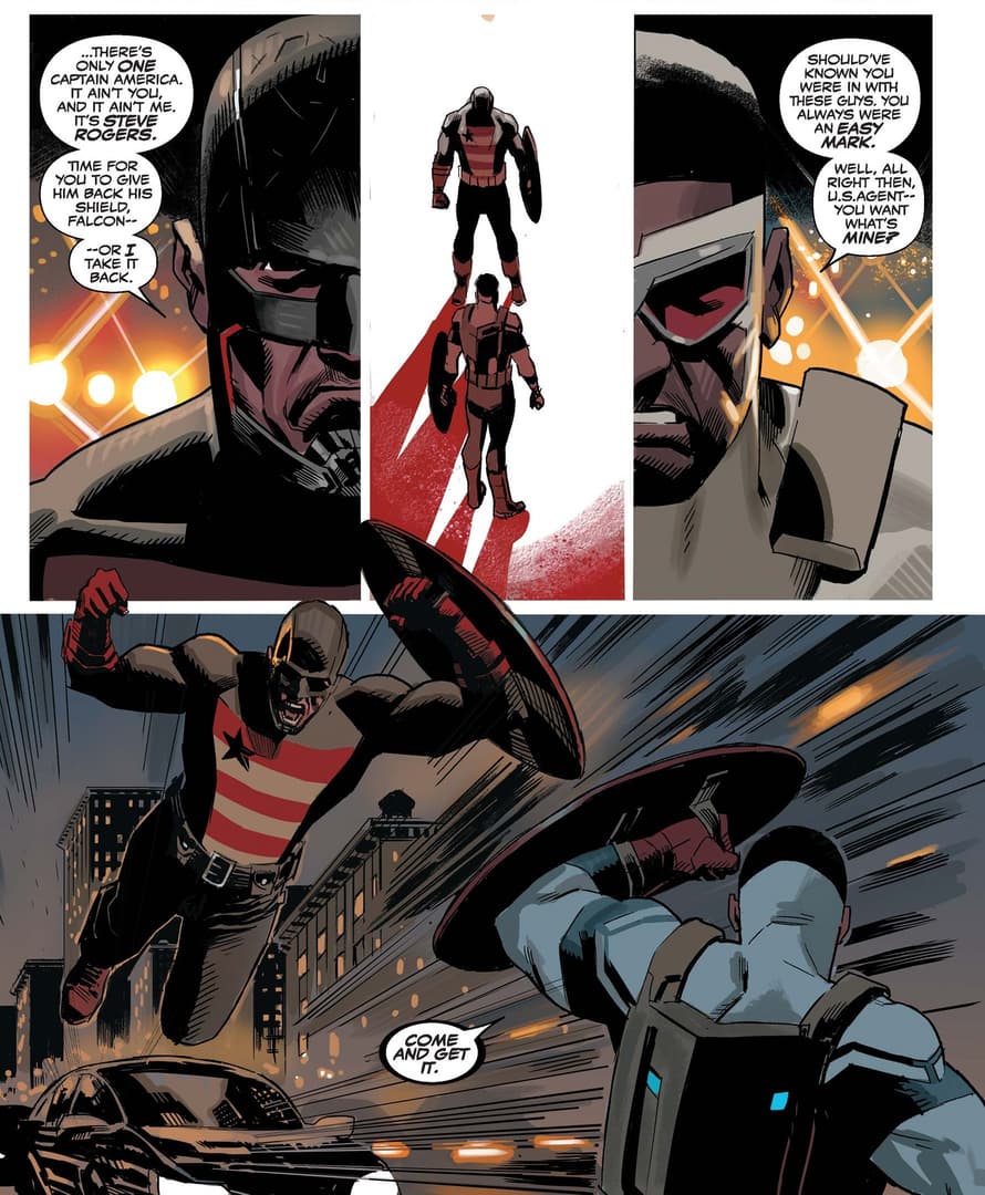 Versus U.S.Agent in CAPTAIN AMERICA: SAM WILSON (2015) #13.