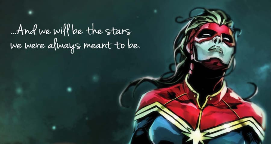 CAPTAIN MARVEL (2012) #1 panel by Kelly Sue DeConnick, Dexter Soy, and Joe Caramagna