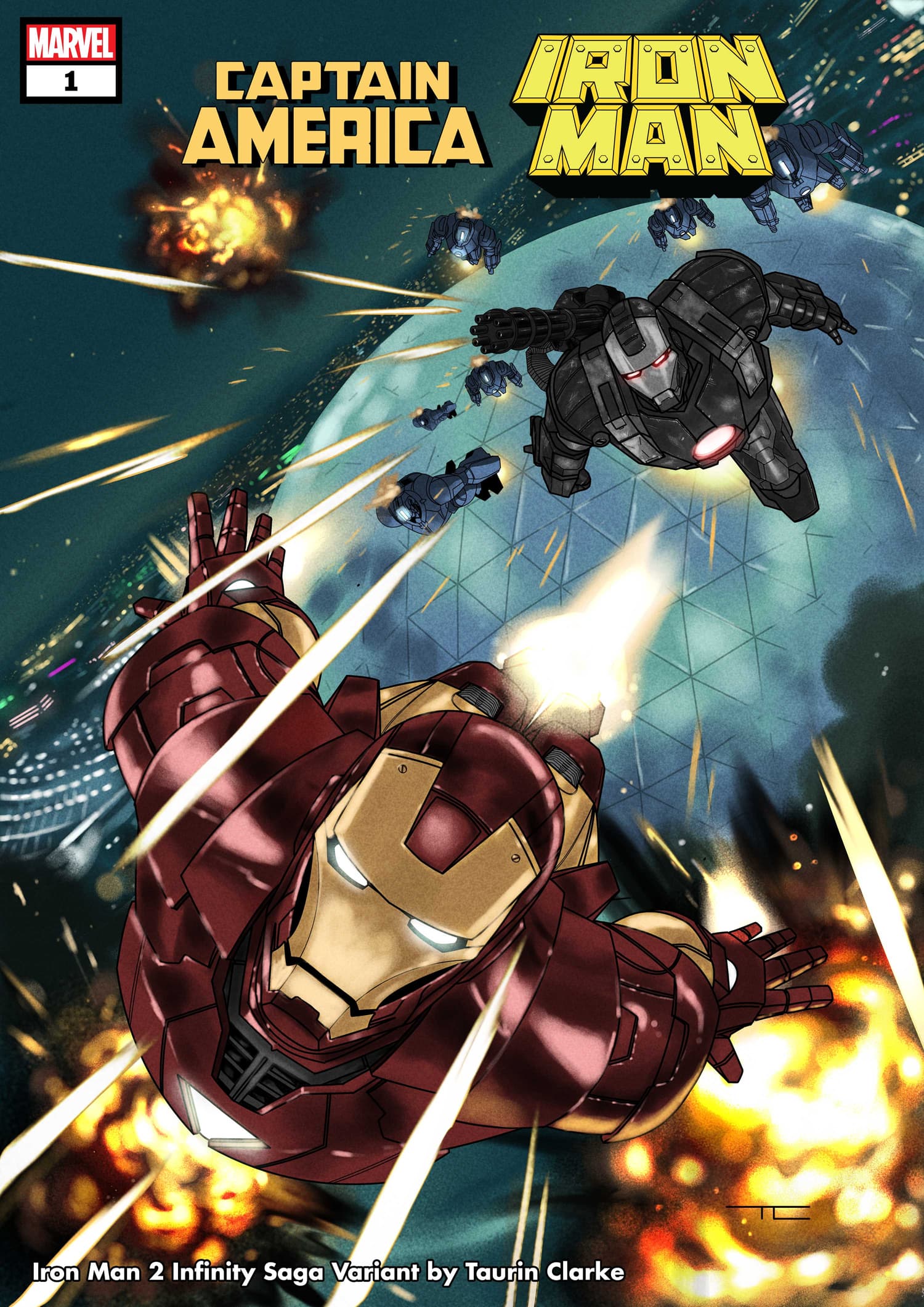 CAPTAIN AMERICA/IRON MAN #1 INFINITY SAGA VARIANT COVER A by TAURIN CLARKE