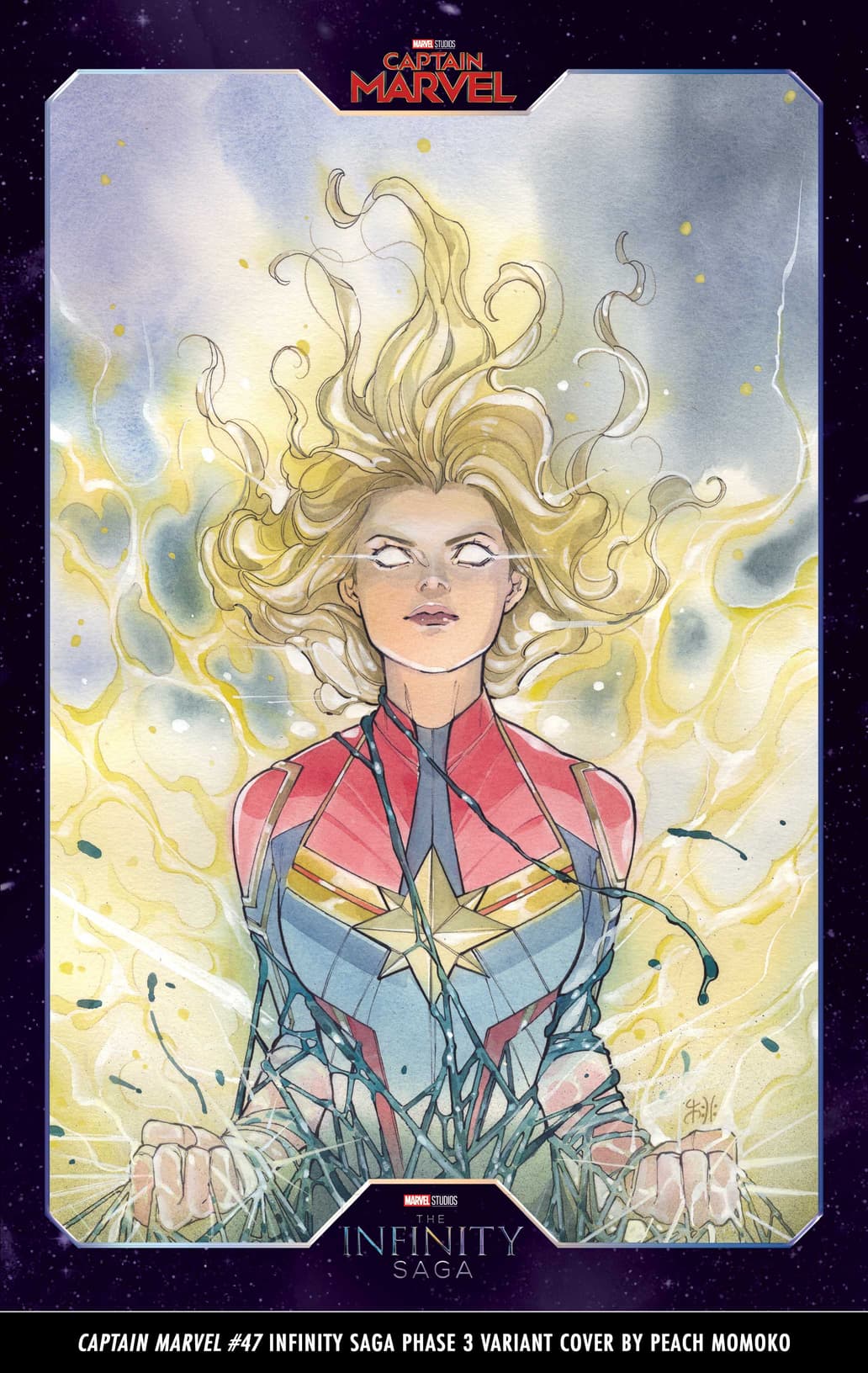 CAPTAIN MARVEL #47 Infinity Saga Phase 3 Variant Cover by Peach Momoko