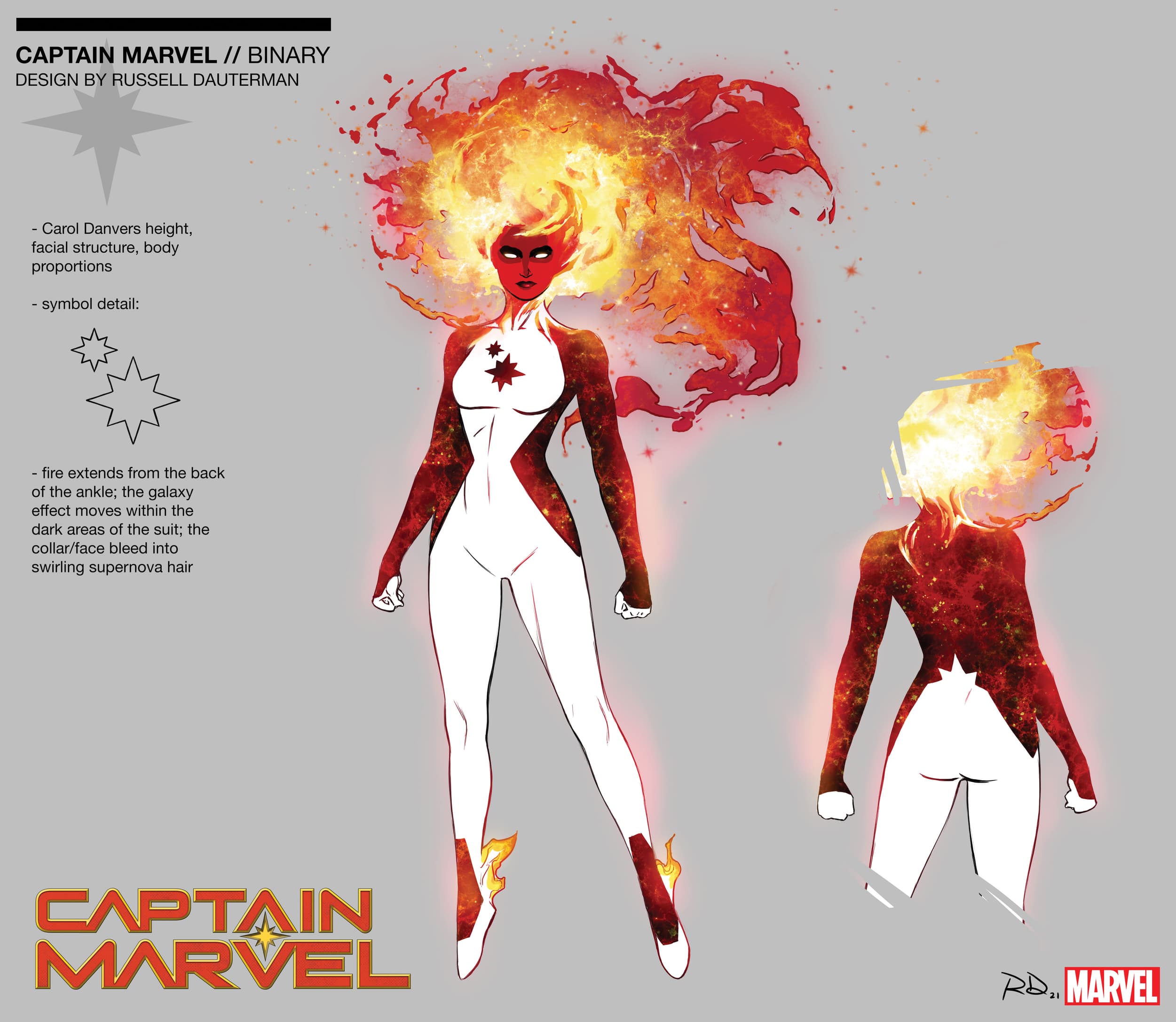 CAPTAIN MARVEL Russell Dauterman Design 1 Binary