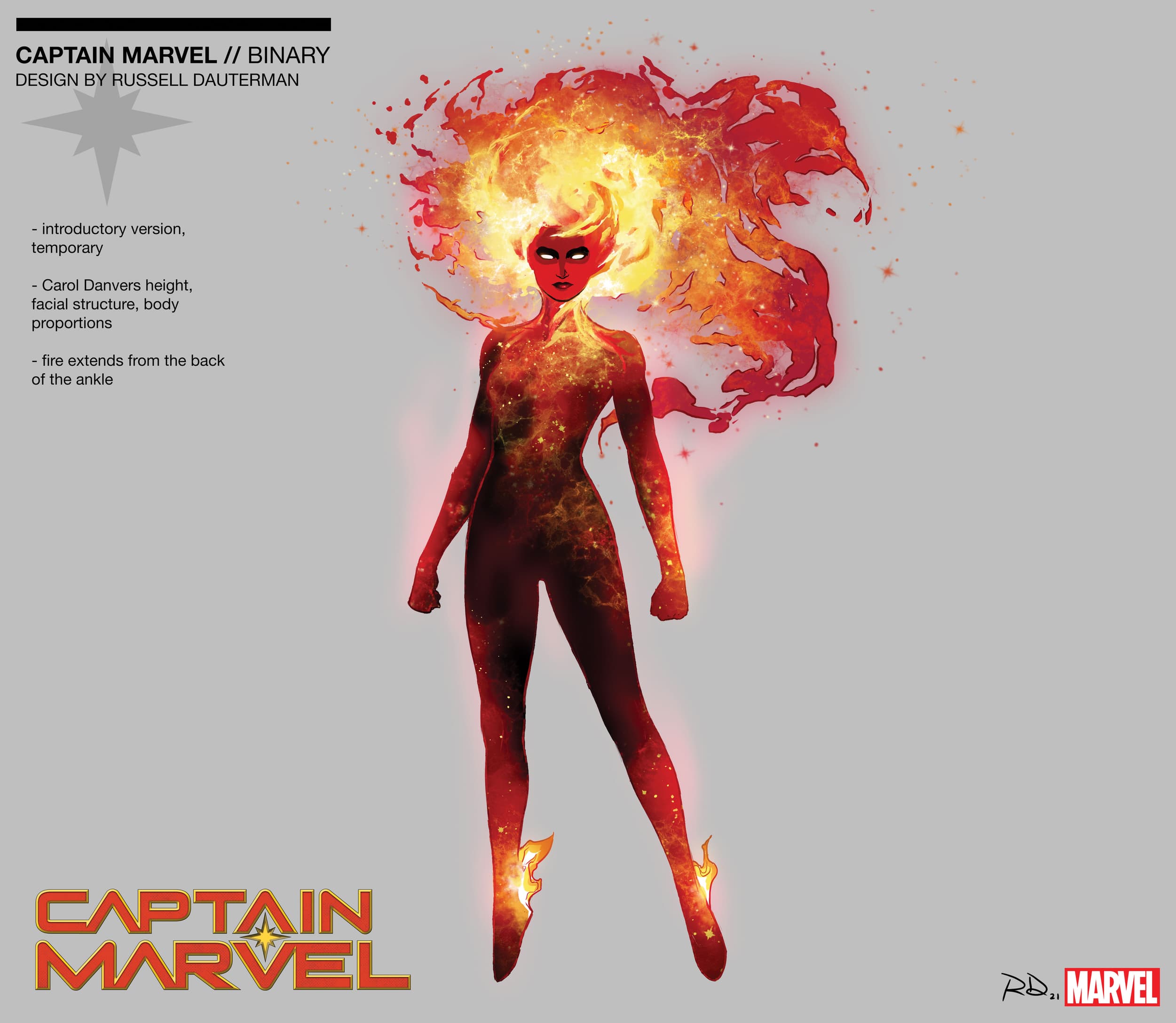 CAPTAIN MARVEL Russell Dauterman Design 2 Binary