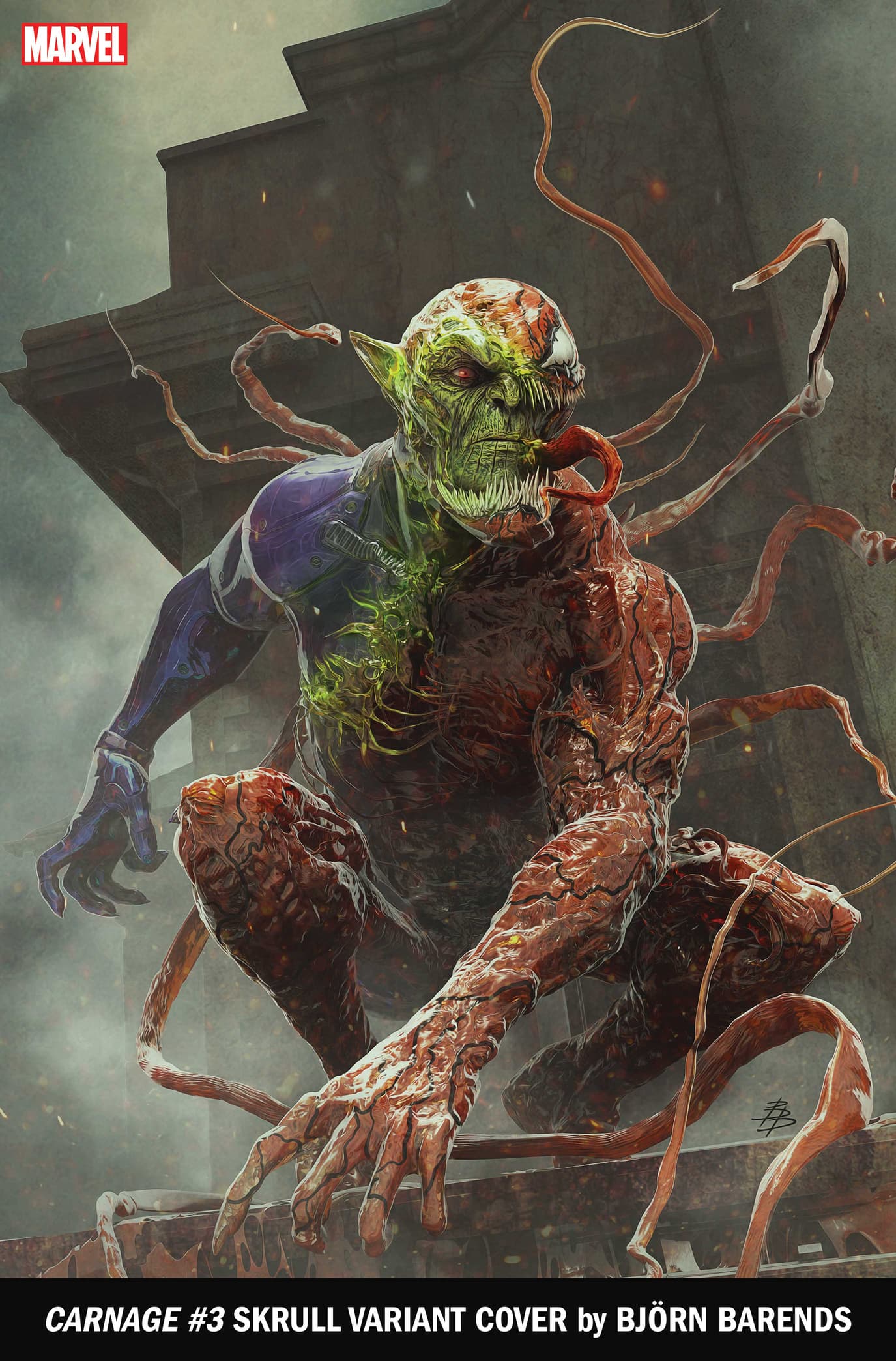 CARNAGE #3 SKRULL VARIANT COVER by BJÖRN BARENDS