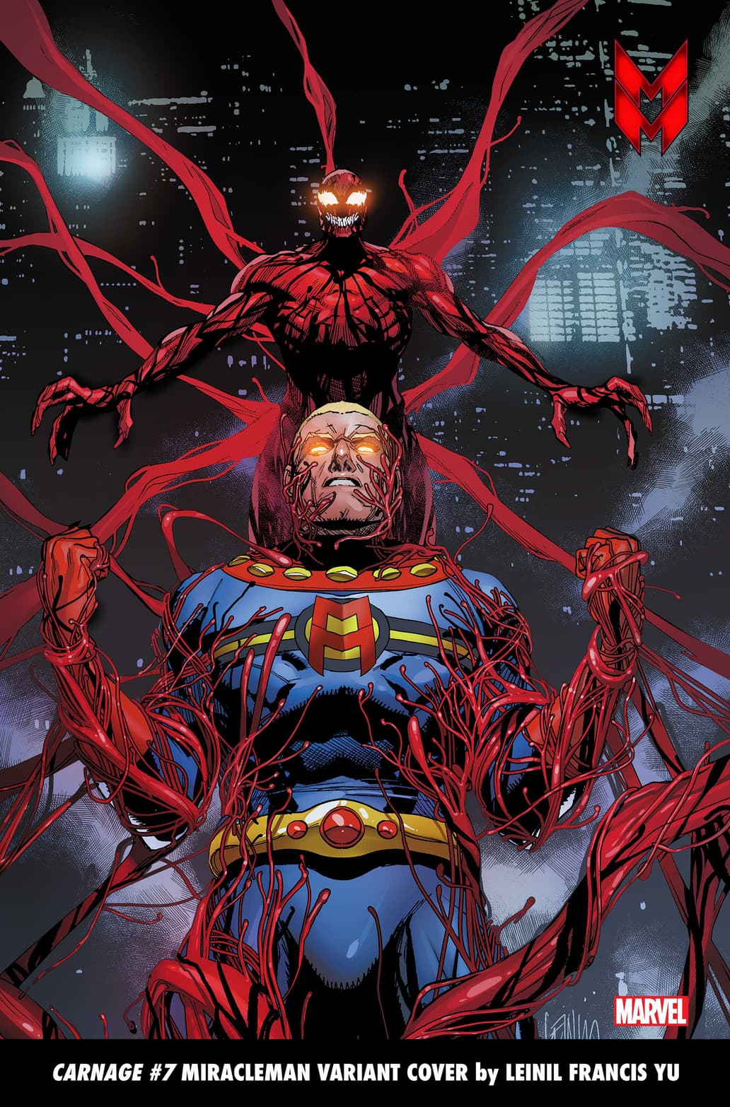 CARNAGE #7 MIRACLEMAN VARIANT COVER by LEINIL FRANCIS YU, On Sale in October