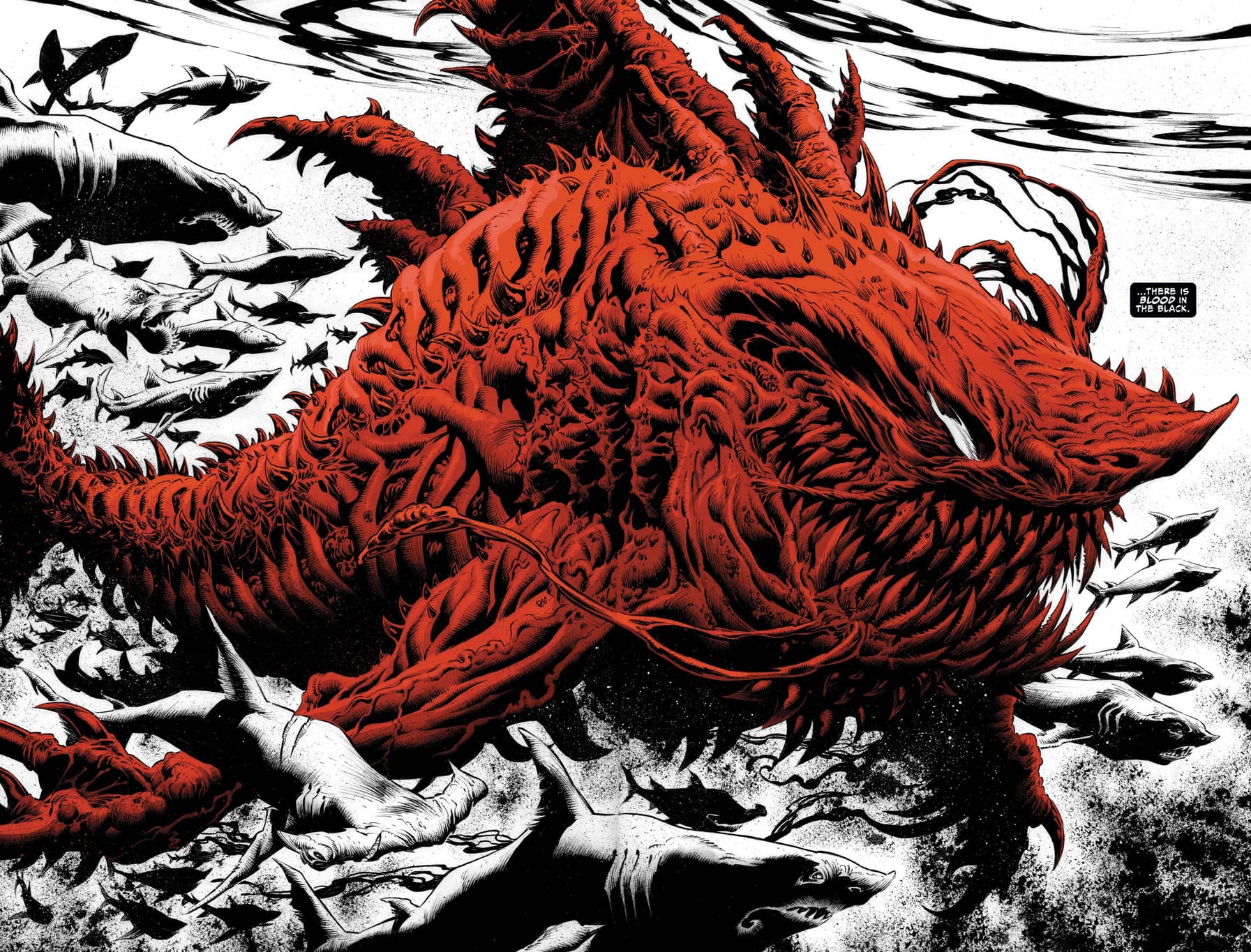 A Carnage shark in CARNAGE: BLACK, WHITE & BLOOD (2021) #2.