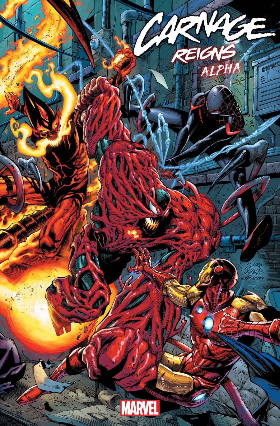 CARNAGE REIGNS ALPHA #1 cover by Ryan Stegman