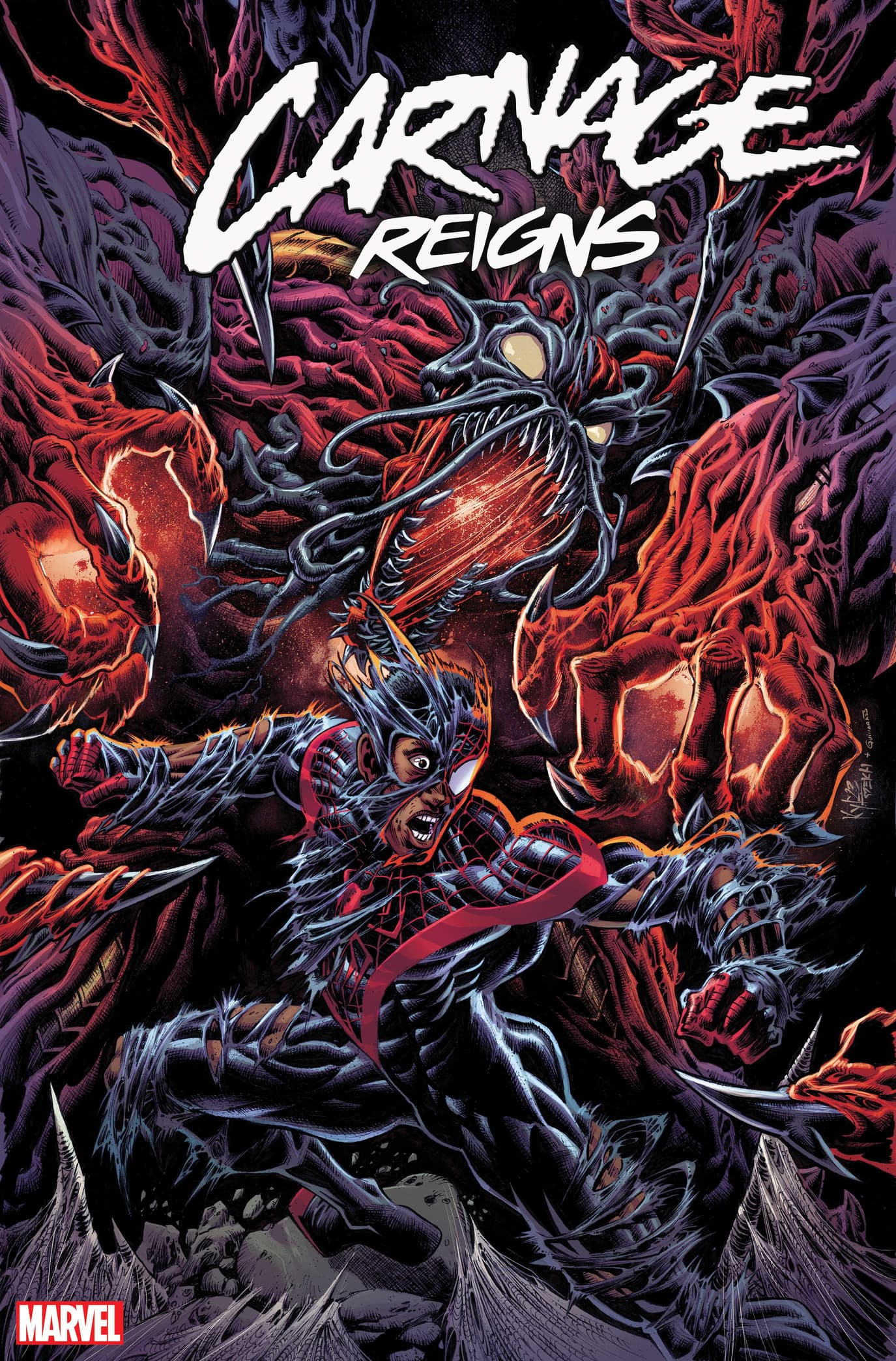 CARNAGE REIGNS ALPHA #1 variant cover by Kyle Hotz 