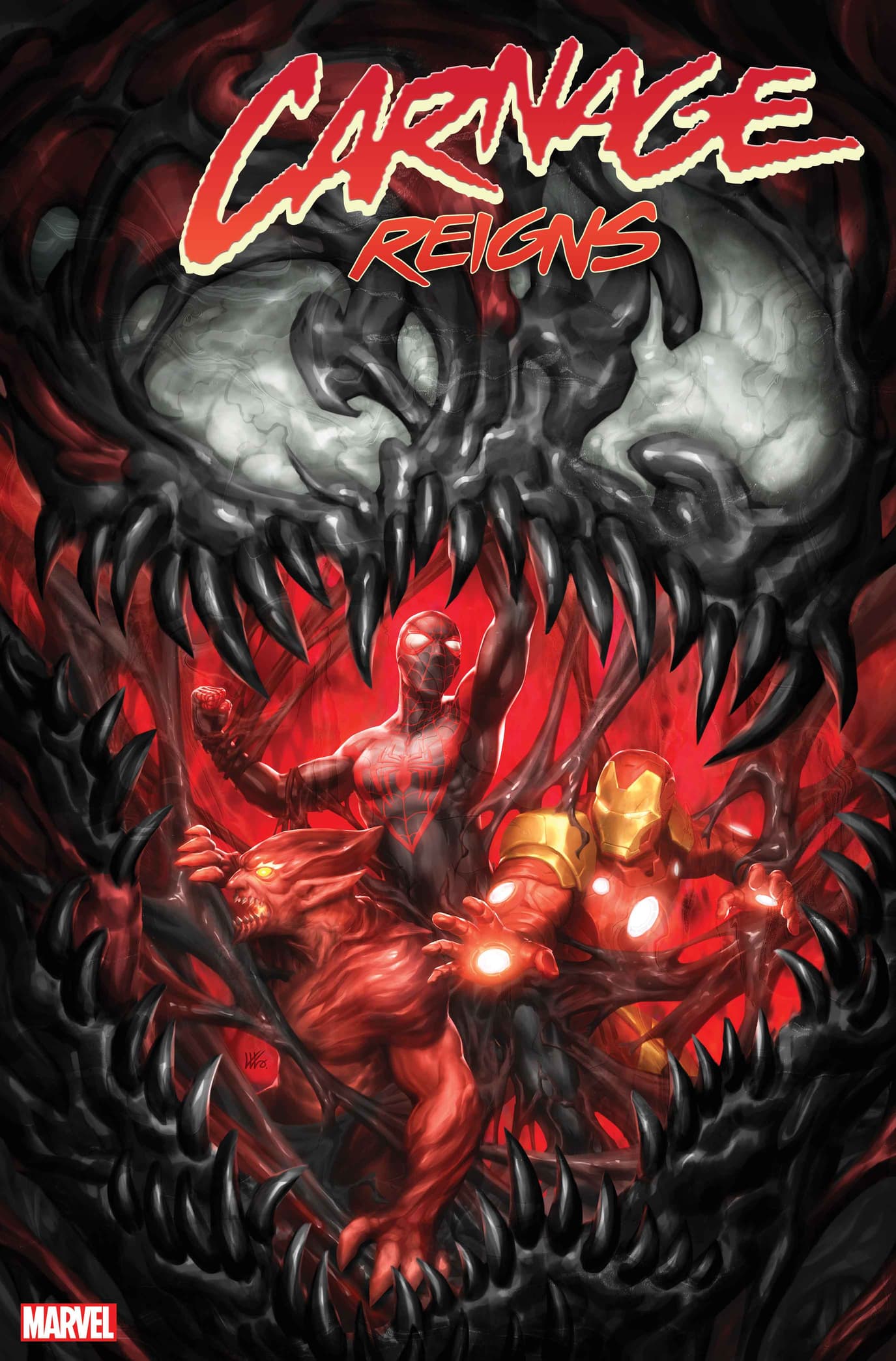 CARNAGE REIGNS ALPHA #1 variant cover by Kendrick “kunkka” Lim