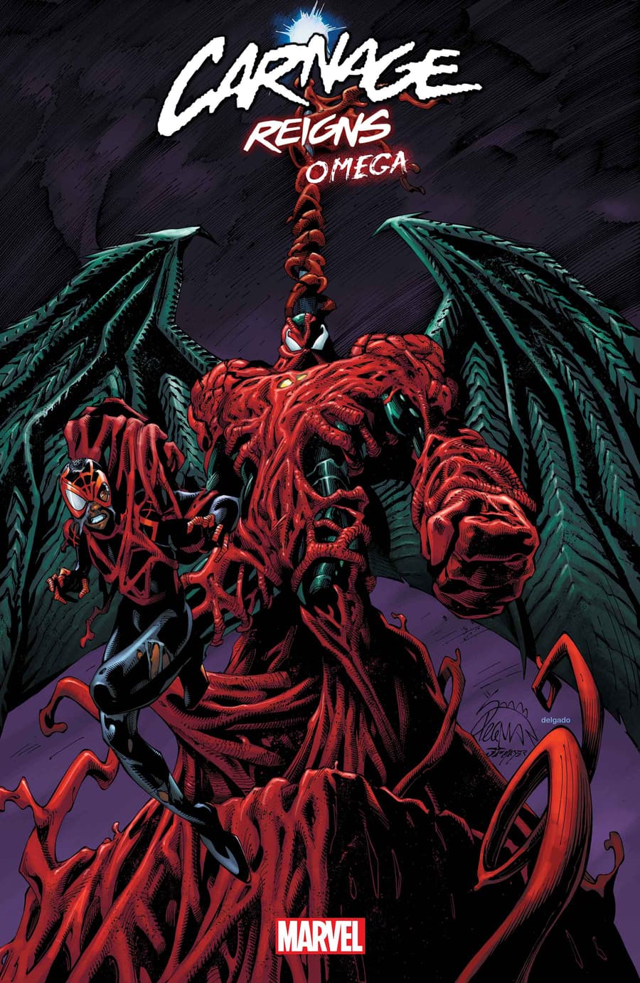 CARNAGE REIGNS OMEGA #1 cover by Ryan Stegman