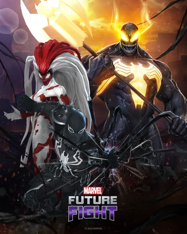 MARVEL Future Fight Venom (King in Black), Agent Venom (Classic) and Scream (Silence)