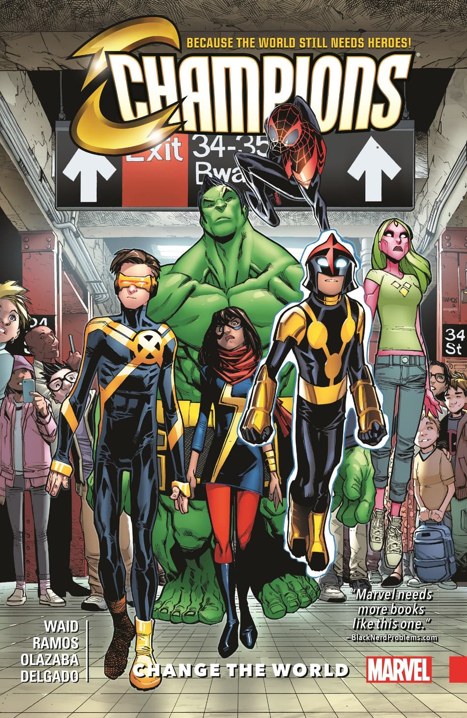 Cover to CHAMPIONS VOL. 1: CHANGE THE WORLD.