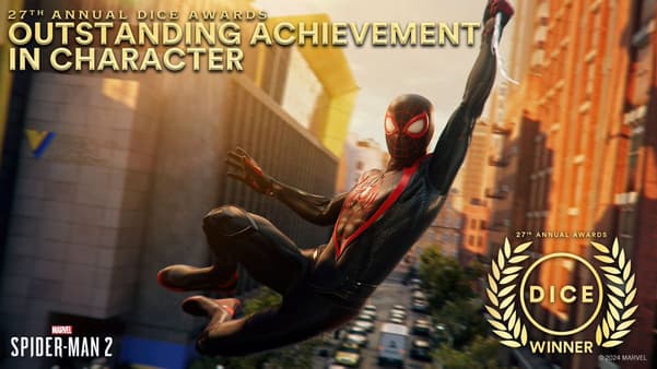DICE Awards 2024 Winner Marvel's Spider-Man 2 Best Character