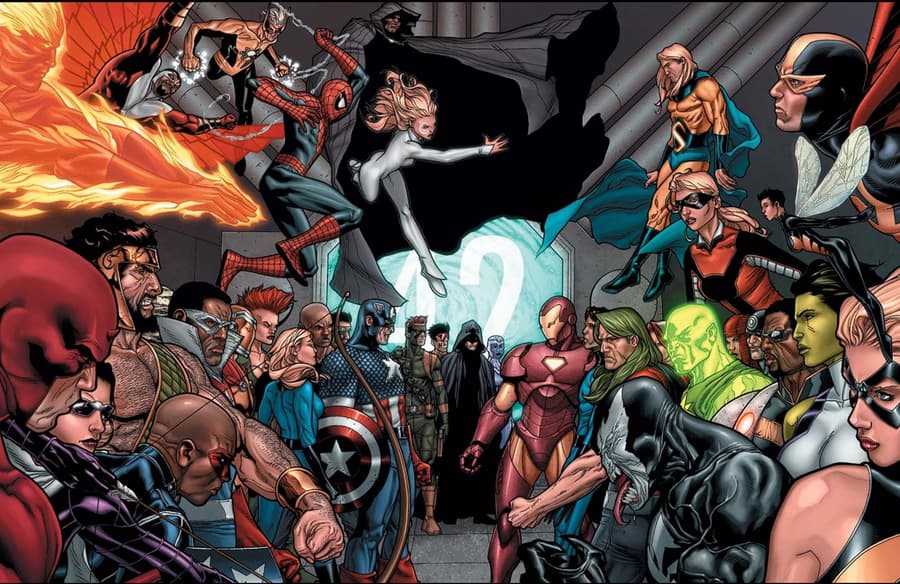 CIVIL WAR (2006) #7 page by Mark Millar and Steve McNiven