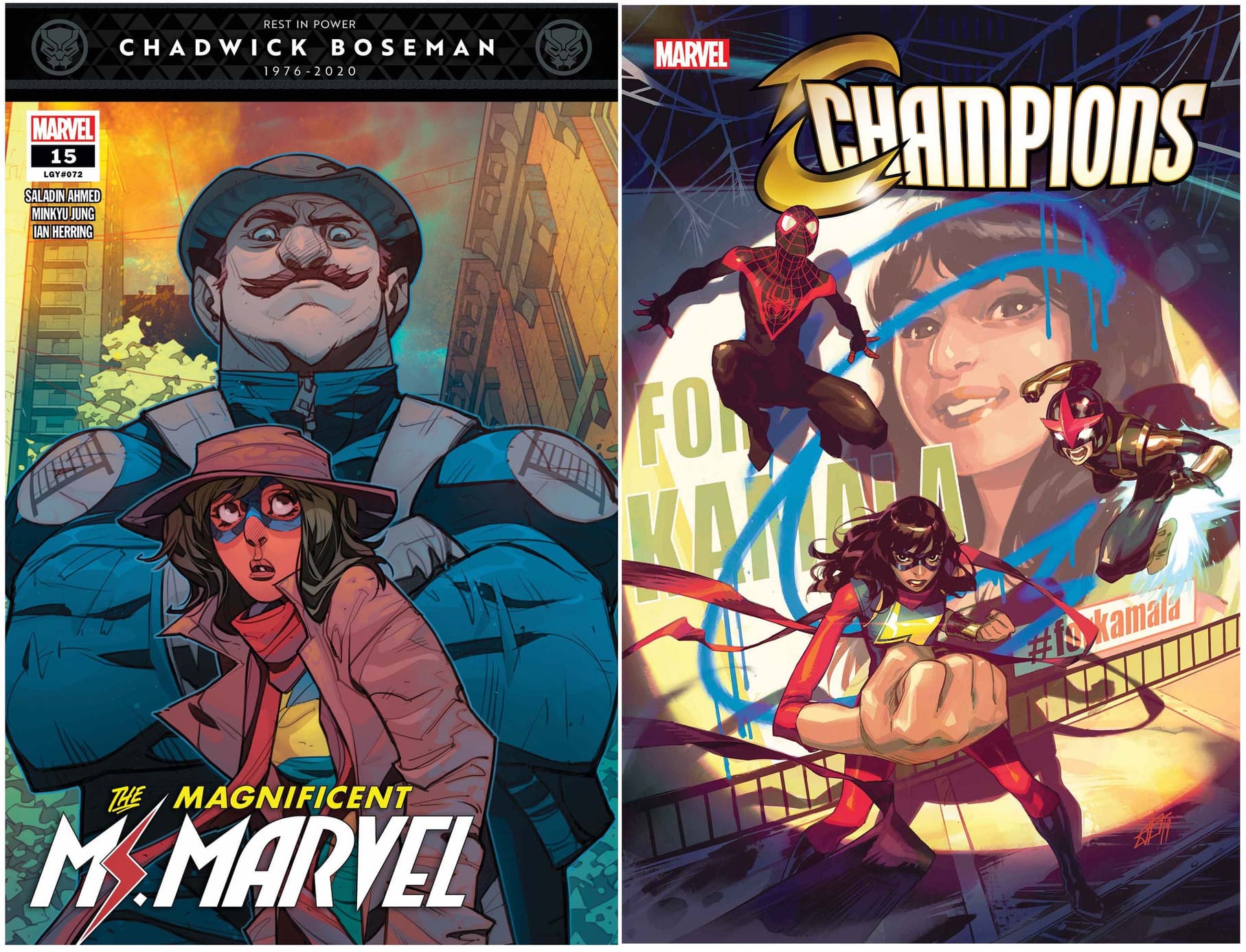 MAGNIFICENT MS. MARVEL #15 and CHAMPIONS #1