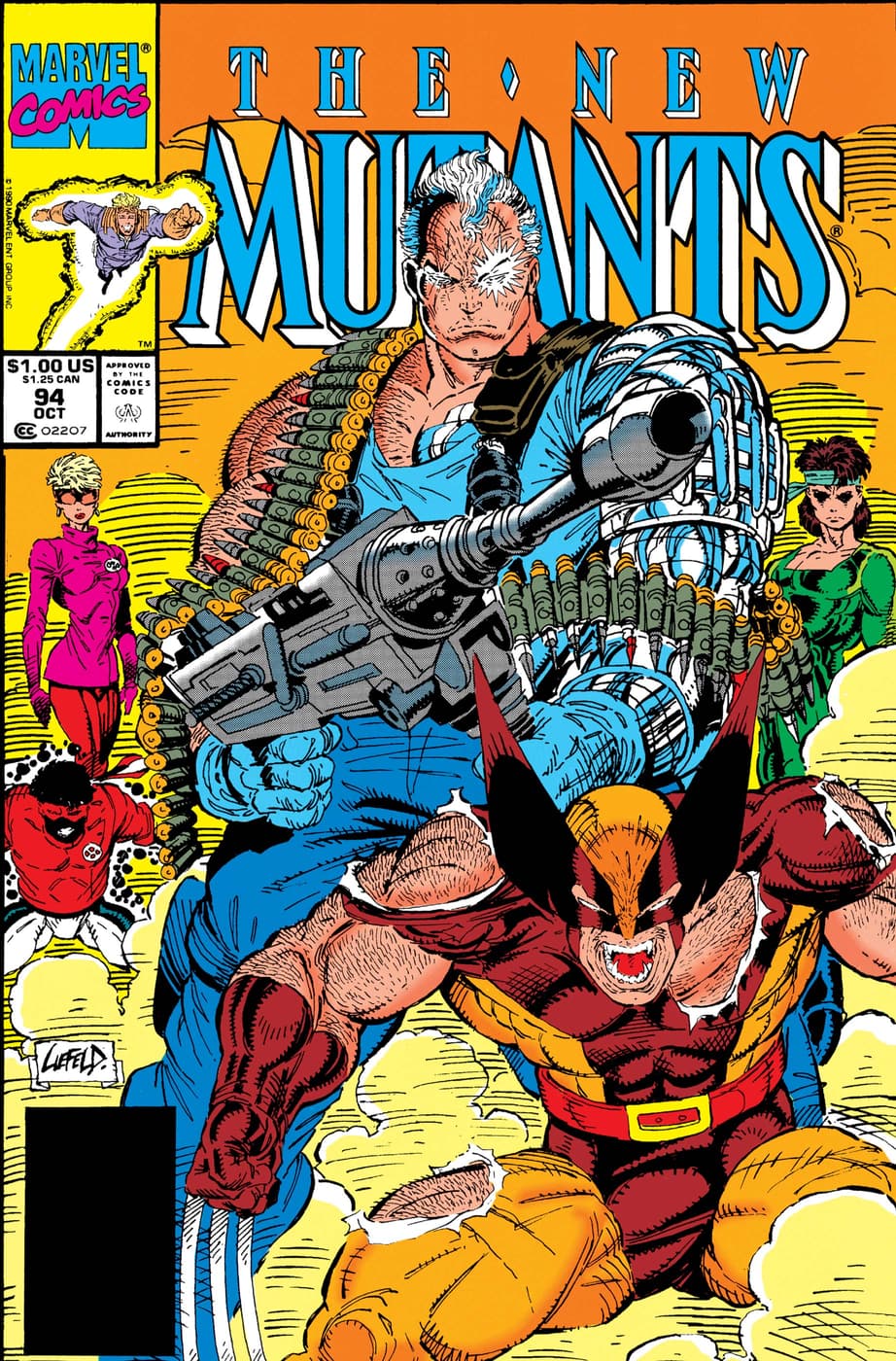 NEW MUTANTS (1983) #94 cover by Rob Liefeld