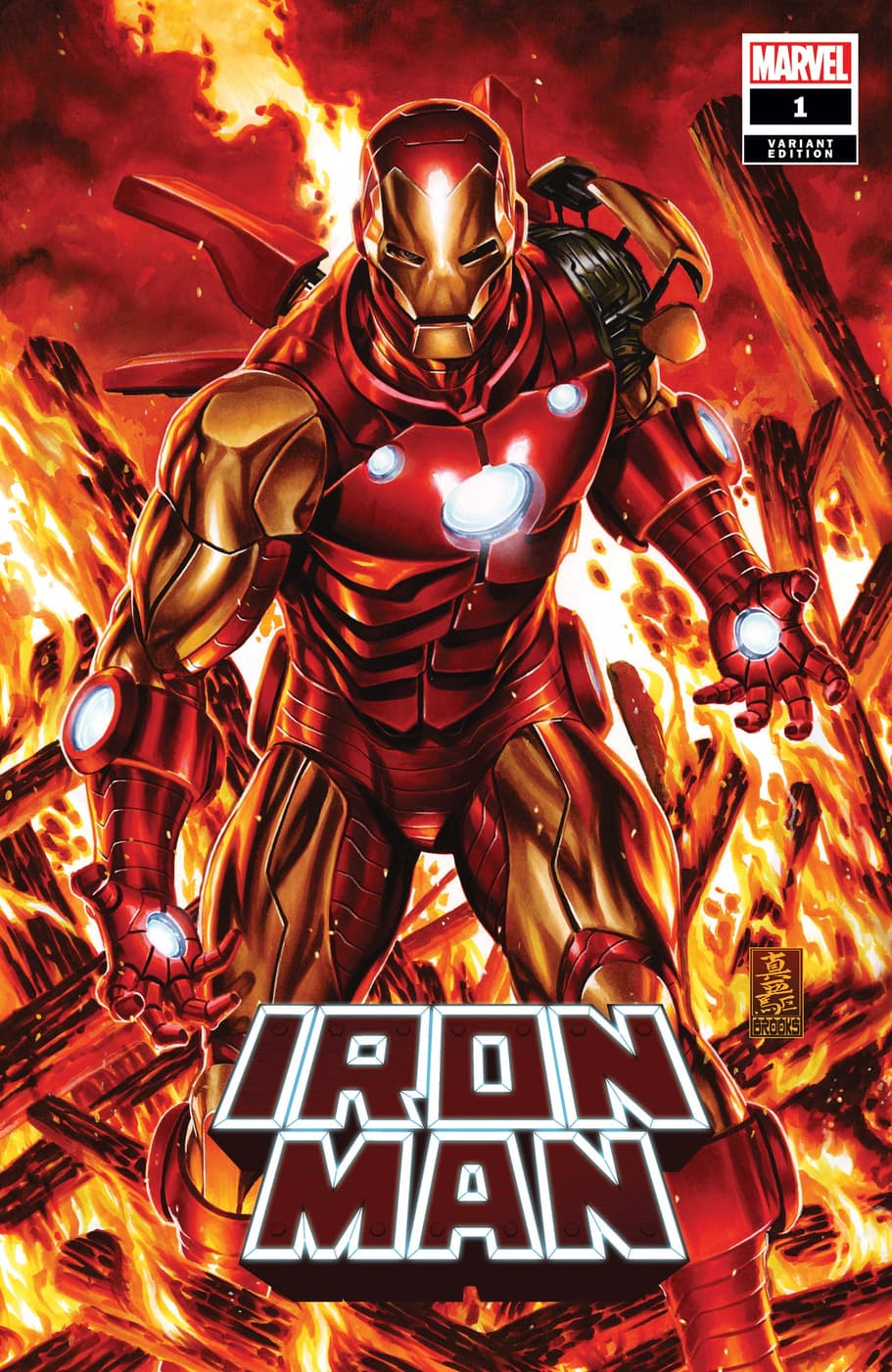 IRON MAN #1 variant cover by Mark Brooks
