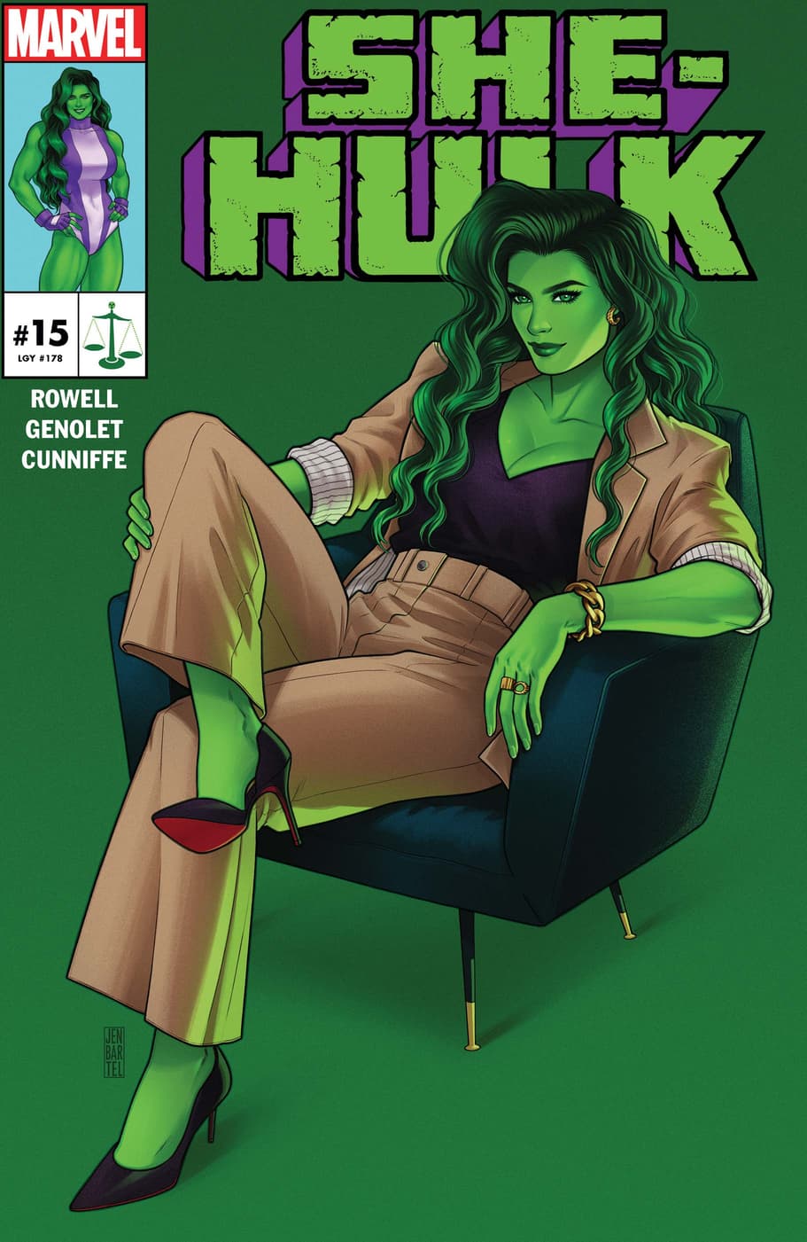 SHE-HULK (2022) #15 cover by Jen Bartel