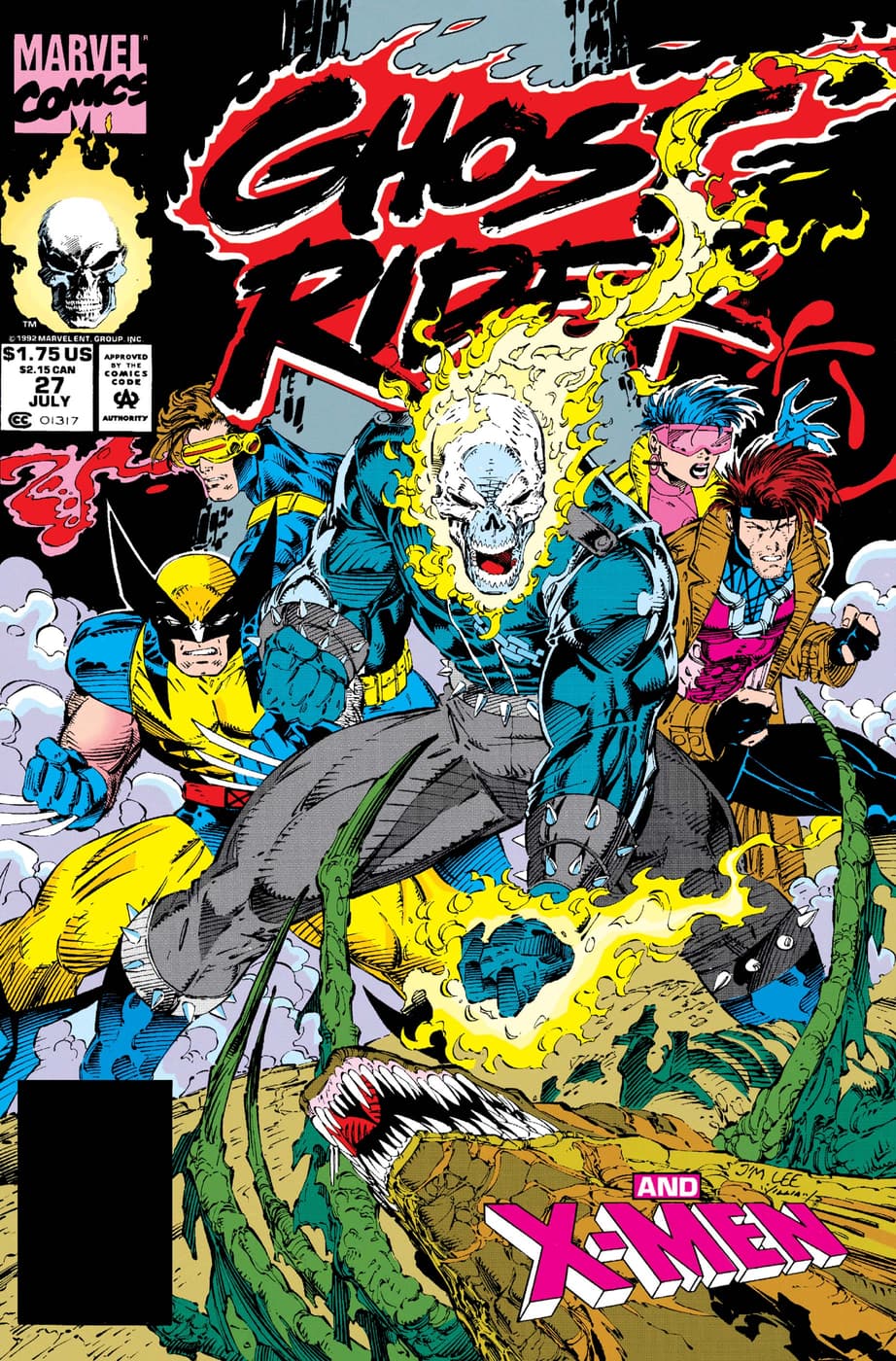 GHOST RIDER (1990) #27 cover by Jim Lee