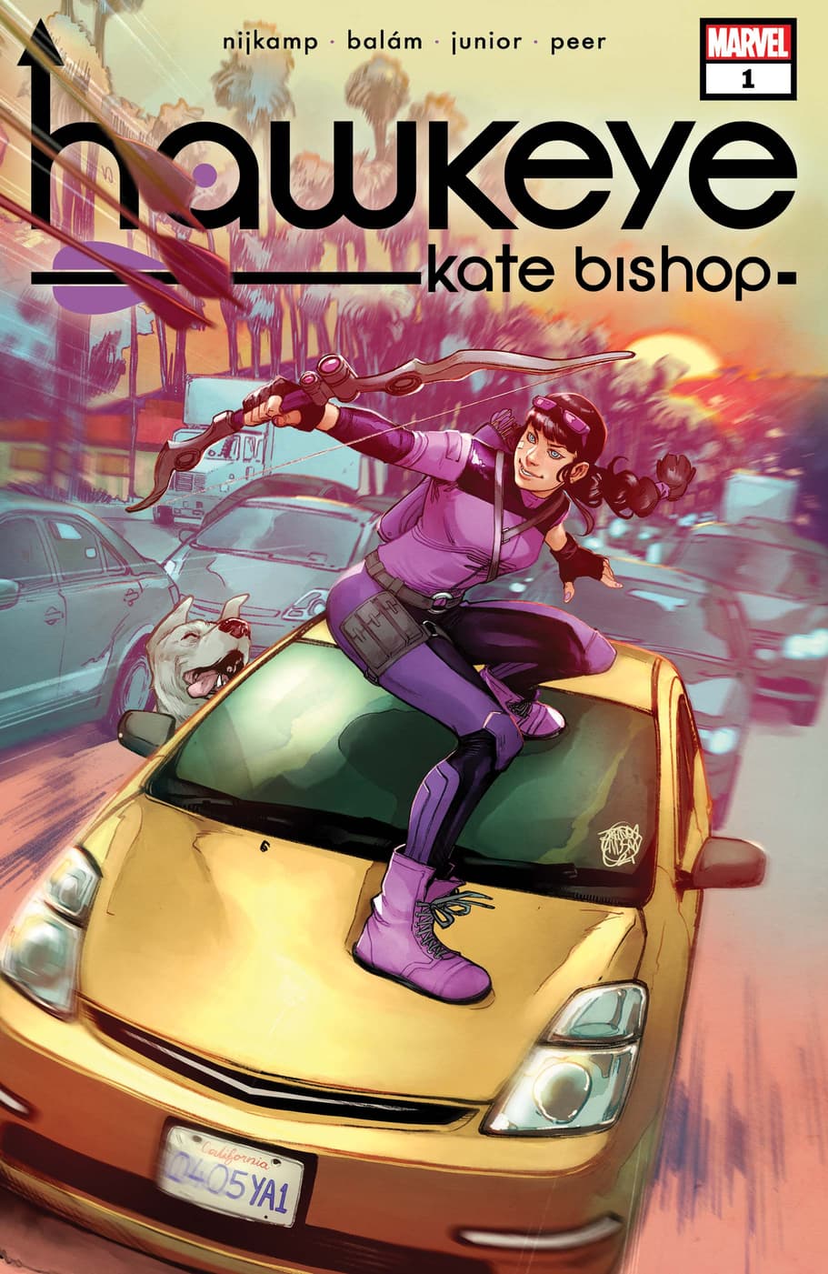 HAWKEYE: KATE BISHOP (2021) #1 cover by Jahnoy Lindsay