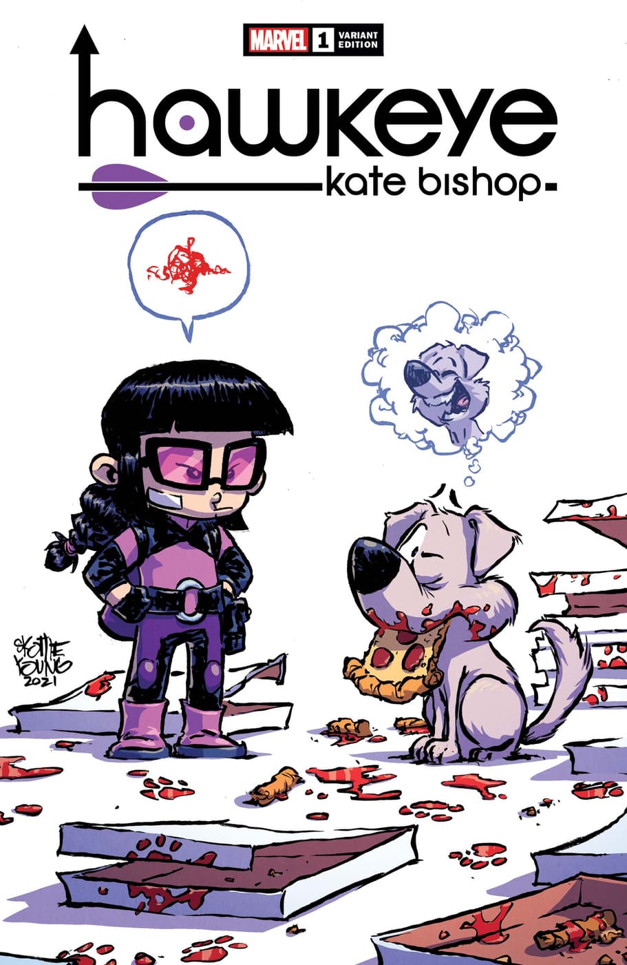 HAWKEYE: KATE BISHOP (2021) #1 Variant Cover by Skottie Young