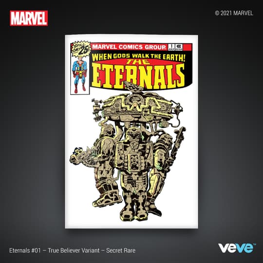 THE ETERNALS #1 - True Believer Variant Cover - Secret Rare